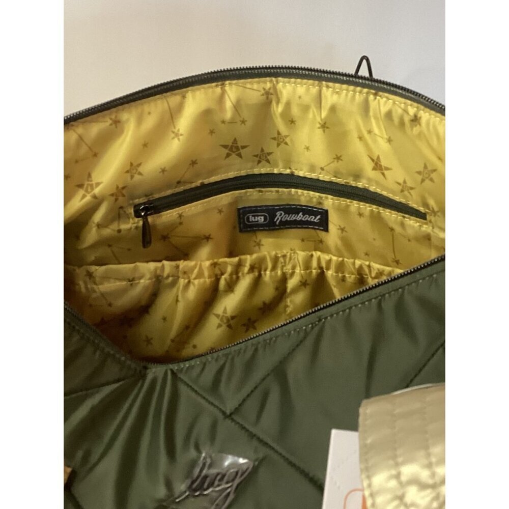 LUG Rowboat Duffle Bag Olive Metallic Champagne NWT - Picture 4 of 4